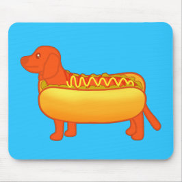 Adorable Dackel Hot Dog Mousepad