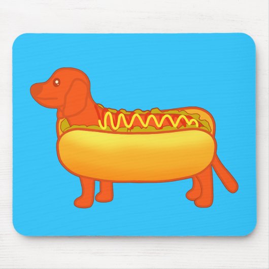 Adorable Dackel Hot Dog Mousepad (Vorne)