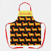 Adorable Dackel Hot Dog Schürze (Vorderseite)