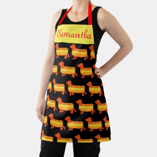Adorable Dackel Hot Dog Schürze (InSitu)