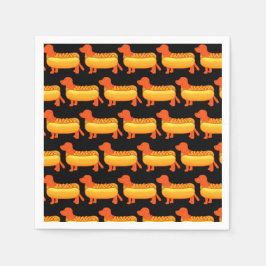 Adorable Dackel Hot Dog Serviette