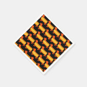 Adorable Dackel Hot Dog Serviette (Ecke)