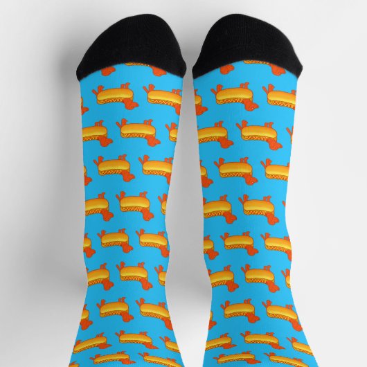 Adorable Dackel Hot Dog Socken (Oben)