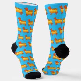 Adorable Dackel Hot Dog Socken
