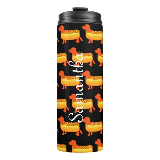 Adorable Dackel Hot Dog Thermosbecher (Vorderseite)