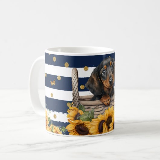 Adorable Dackel Inspiriert Tasse (Vorderseite Links)