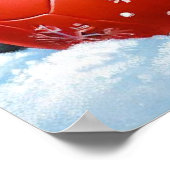 Adorable Dackel Welpe spielen im Schnee Poster (Ecke)