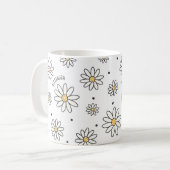 Adorable Daisis and Dots Individuelle Name Kaffeetasse (Vorderseite Links)