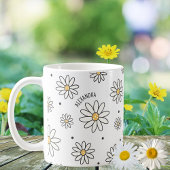 Adorable Daisis and Dots Individuelle Name Kaffeetasse