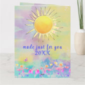 Adorable Dancing Dog Wasserfarben Kunst, Dichtung Karte (Rückseite)