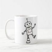 Adorable Dancing Robot Mug Kaffeetasse (Links)