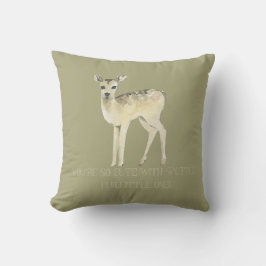Adorable Deer Kid Accent Pillow Kissen