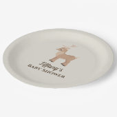 Adorable Deer Woodland Baby Dusche Pappteller (Schrägansicht)