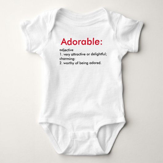 Adorable Defined Baby Crawler Shirt (Vorderseite)