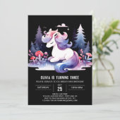 Adorable Digital Horse zum Geburtstag Einladung (Stehend Vorderseite)