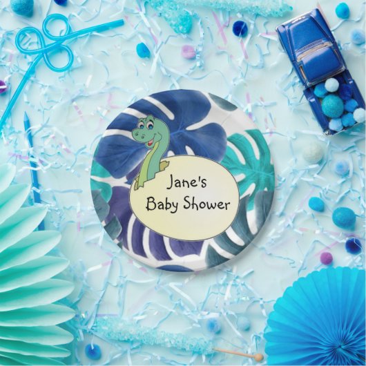 Adorable Dinosaur Babydusche Pappteller (Party)