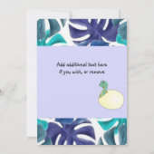 Adorable Dinosaur Kinderdusche Einladung (Rückseite)