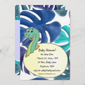 Adorable Dinosaur Kinderdusche Einladung (Vorne/Hinten)