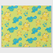 Adorable Dinosaurier Geschenkpapier (Flach)