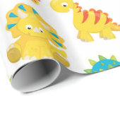 Adorable Dinosaurier Geschenkpapier (Rolleneckpunkt)
