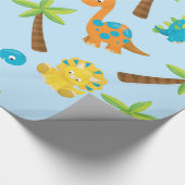 Adorable Dinosaurier Geschenkpapier (Ecke)