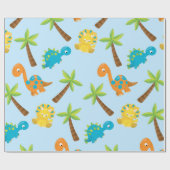 Adorable Dinosaurier Geschenkpapier (Flach)