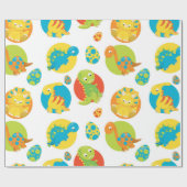 Adorable Dinosaurier Geschenkpapier (Flach)