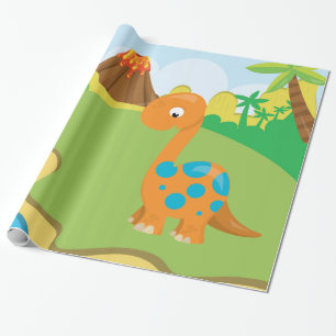 Adorable Dinosaurier Geschenkpapier
