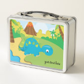 Adorable Dinosaurier Metall Lunch Box (Rückseite)