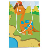 Adorable Dinosaurier Mittlere Geschenktüte (Vorderseite)