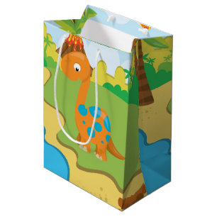 Adorable Dinosaurier Mittlere Geschenktüte