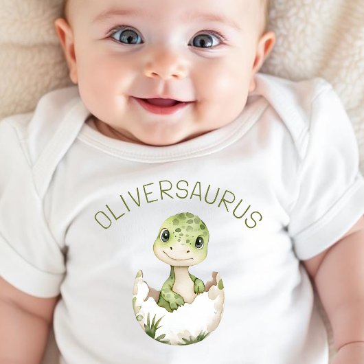 Adorable Dinosaurier Personalisiert Dino Babysauru Baby Strampler