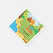 Adorable Dinosaurier Serviette (Ecke)
