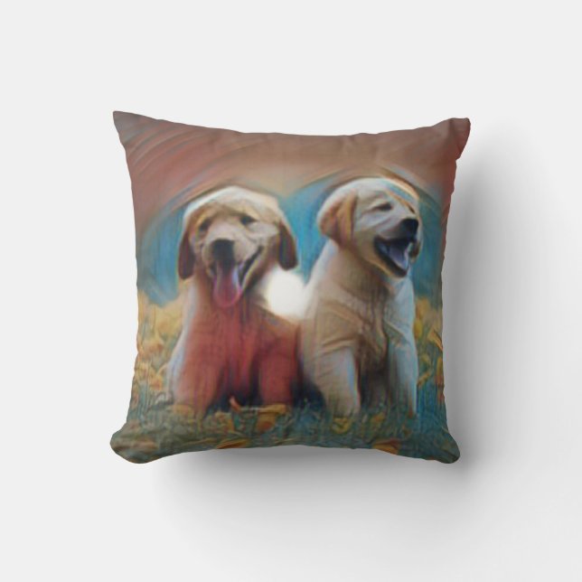 Adorable Dog Artwork Kissen (Vorderseite)