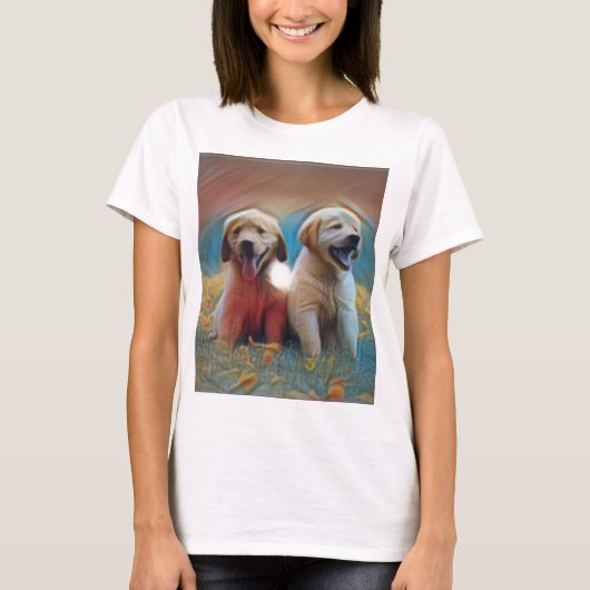 Adorable Dog Artwork T-Shirt (Vorderseite)
