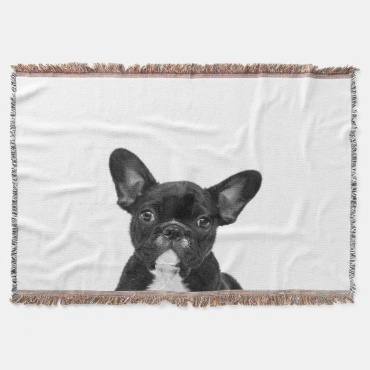 Adorable Dog | Black French Bulldog Face Decke (Vorderseite)