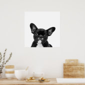 Adorable Dog | Black French Bulldog Face Poster (Küche)