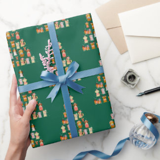 Adorable Dog Christmas Tree Geschenkpapier