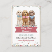 Adorable Dog Groomer Loyalty Card Visitenkarte (Rückseite)