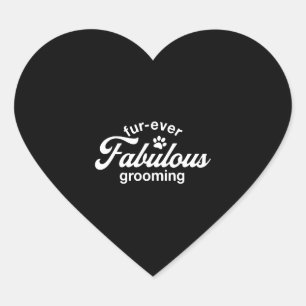 Adorable Dog Groomer Shirt Herz-Aufkleber