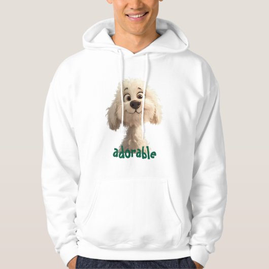 Adorable Dog Illustration Hoodie - Ideal für Haust (Vorderseite)