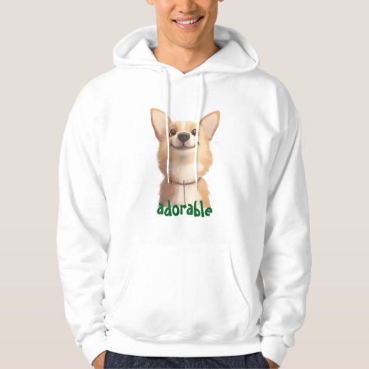 Adorable Dog Illustration Hoodie - Ideal für Haust (Vorderseite)