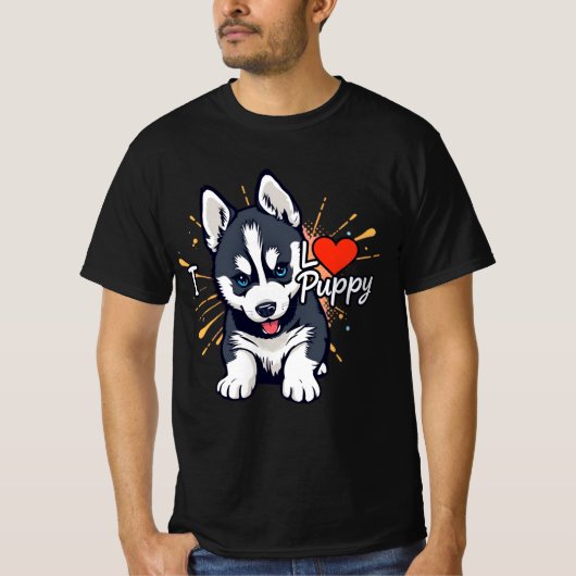 Adorable Dog Lover Design T-Shirt (Vorderseite)