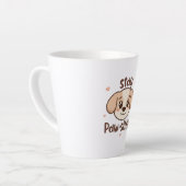 Adorable Dog Lover Optimist Quote Milchtasse (Linke Ecke)