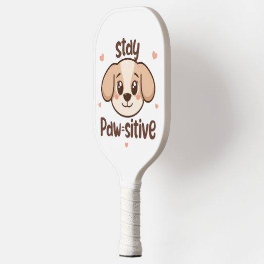 Adorable Dog Lover Optimist Quote Pickleball Schläger (Links)