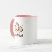 Adorable Dog Lover Optimist Quote Tasse (Vorderseite Links)