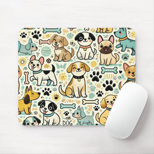 Adorable Dog Mouse Pad Mousepad (Mit Mouse)
