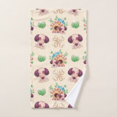 Adorable Dog Muster Badhandtuch Set (Handtuch)
