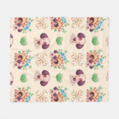 Adorable Dog Muster Fleecedecke (Vorderseite (Horizontal))