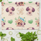 Adorable Dog Muster Geschirrtuch (Gefaltet)